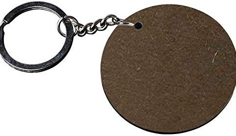 Crafty Worth | school key chain | c keychain for door opening customized keychain with photo Printed Wooden Keychain| Circle Shape Set of 2 keyrings 2×2 inch - alternate view