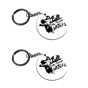 Crafty Worth letter Z dab photo keychain set of 2