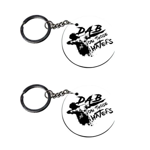 Crafty Worth | dab keychain | keychain z customized keychain with photo Printed Wooden Keychain| Circle Shape Set of 2 keyrings 2×2 inch