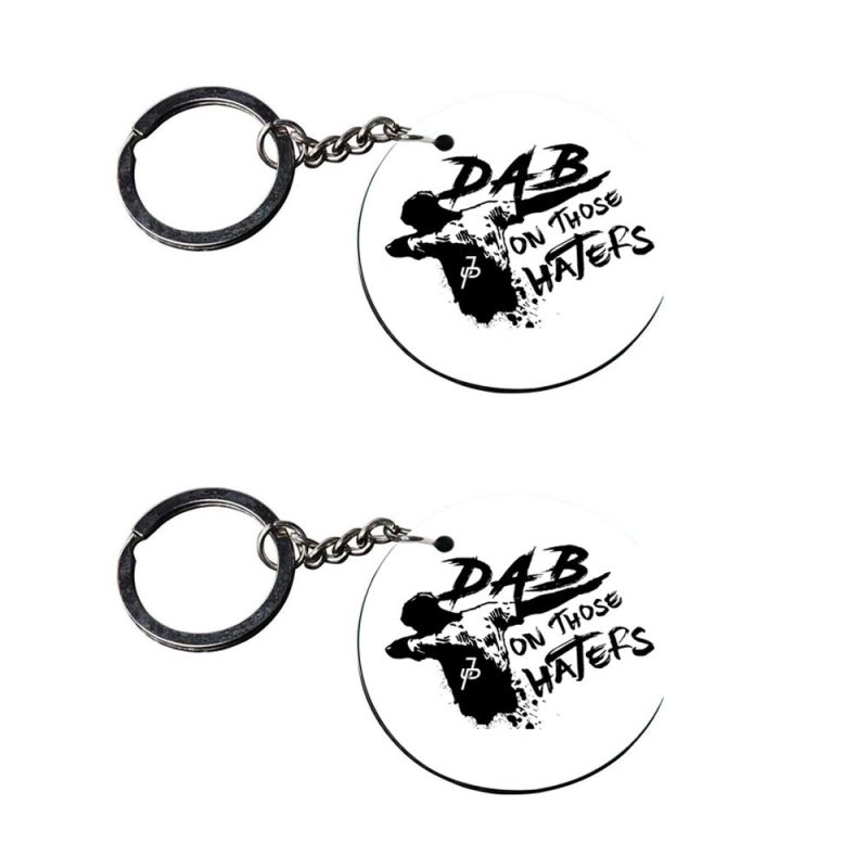 Dab On Those Haters Round Keychain