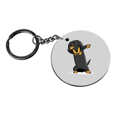 Crafty Worth | unicorn dab keychain | keychain 100 rupees for girls customized keychain with photo Printed Wooden Keychain| Circle Shape Set of 2 keyrings 2×2 inch - alternate view
