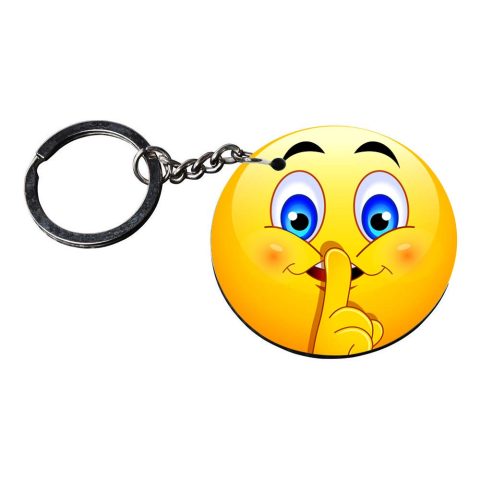 Crafty Worth | emoji keychain | r keychain for girls under 100 customized keychain with photo Printed Wooden Keychain| Circle Shape Set of 2 keyrings 2×2 inch - alternate view