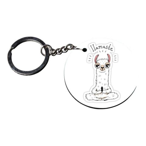 Crafty Worth | key chain for girls cute | keychain for i20 customized keychain with photo Printed Wooden Keychain| Circle Shape Set of 2 keyrings 2×2 inch - alternate view
