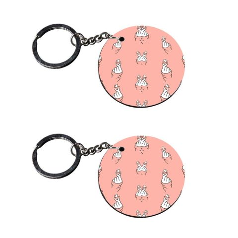 Crafty Worth | snap it keychain | keychain for car customized keychain with photo Printed Wooden Keychain| Circle Shape Set of 2 keyrings 2×2 inch