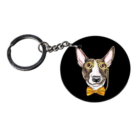 Crafty Worth | dog paw keychains | keychain for kids Printed Wooden Keychains | Circle Shape Set of 2 keyrings 2×2 inch - alternate view