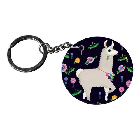 Crafty Worth | keychain for girls stylish latest | keychain for couples in love Printed Wooden Keychains | Circle Shape Set of 2 keyrings 2×2 inch - alternate view