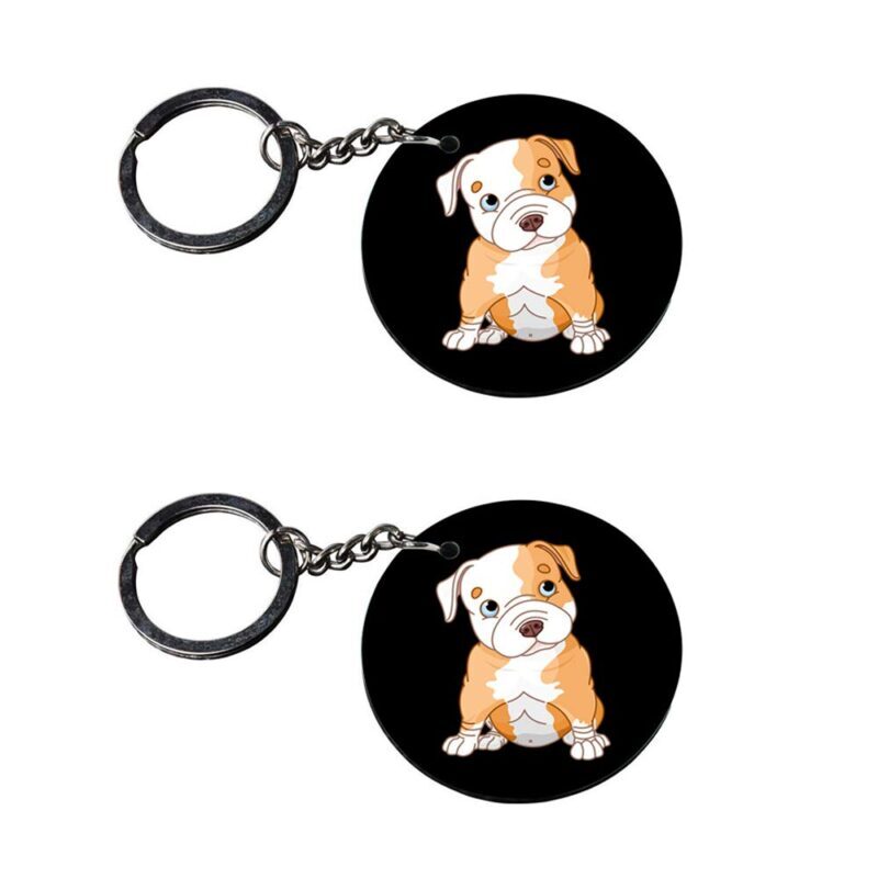 Personalized Letter N Dog Keychain