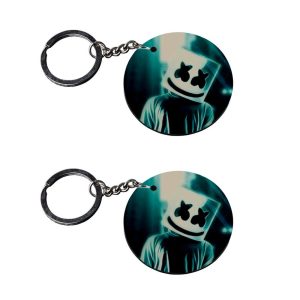 | marshmallow X X Smilykeychain | keychain photo customized keychain with photo Printed Wooden Keychain| Circle Shape Set of 