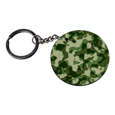 Crafty Worth | army texture keychain | keychain s customized keychain with photo Printed Wooden Keychain| Circle Shape Set of 2 keyrings 2×2 inch - alternate view