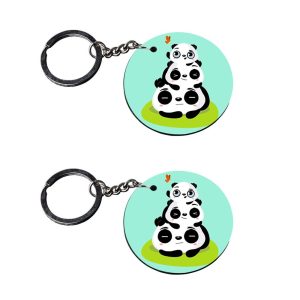 | cute panda keychains for girls | 3 keychains for best friends girls customized keychain with photo Printed Wooden Keychain|