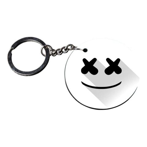 Crafty Worth | marshmallow keychain | keychain of love customized keychain with photo Printed Wooden Keychain| Circle Shape Set of 2 keyrings 2×2 inch - alternate view