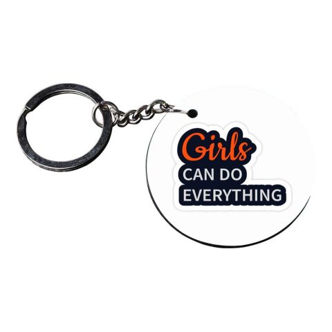 Crafty Worth | keychain for girls under 100 | keychain for bike customized keychain with photo Printed Wooden Keychain| Circle Shape Set of 2 keyrings 2×2 inch - alternate view
