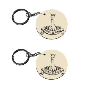 CraftyWorth | key chain for girls under 100 | keychain for i20 car customized keychain with photo Printed Wooden Keychain| Circle Shape Set of 2 keyrings 2x2 inch