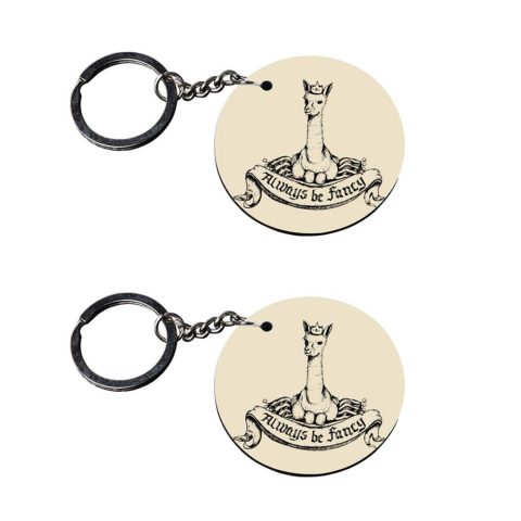 Crafty Worth | key chain for girls under 100 | keychain for i20 car customized keychain with photo Printed Wooden Keychain| Circle Shape Set of 2 keyrings 2×2 inch