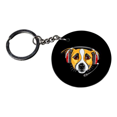 Crafty Worth | dog keychains for boys | keychain for kids cute Printed Wooden Keychains | Circle Shape Set of 2 keyrings 2×2 inch - alternate view