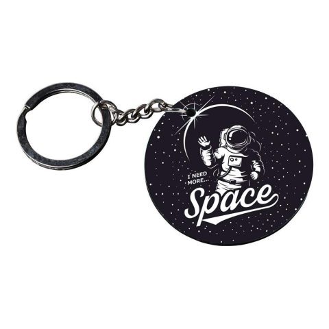 Crafty Worth | astronaut keychain | h keychain in 10 rupees customized keychain with photo Printed Wooden Keychain| Circle Shape Set of 2 keyrings 2×2 inch - alternate view