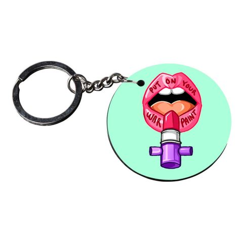 Crafty Worth | key chain for girls under 100 | keychain for uncle customized keychain with photo Printed Wooden Keychain| Circle Shape Set of 2 keyrings 2×2 inch - alternate view