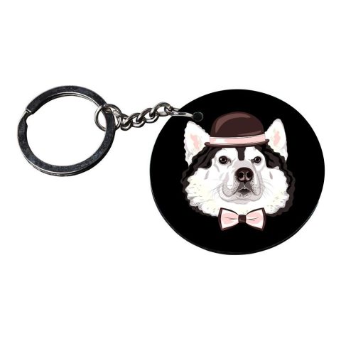 Crafty Worth | pug dog keychain | keychain for lighter Printed Wooden Keychains | Circle Shape Set of 2 keyrings 2×2 inch - alternate view