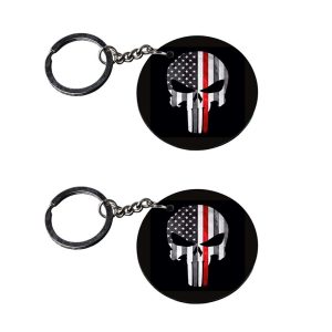| american flag keychains | keychain for customized keychain with photo Printed Wooden Keychain| Circle Shape Set of 2 keyrin