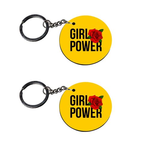 Crafty Worth | key chain for girls stylish latest | keychain for bike customized keychain with photo Printed Wooden Keychain| Circle Shape Set of 2 keyrings 2×2 inch