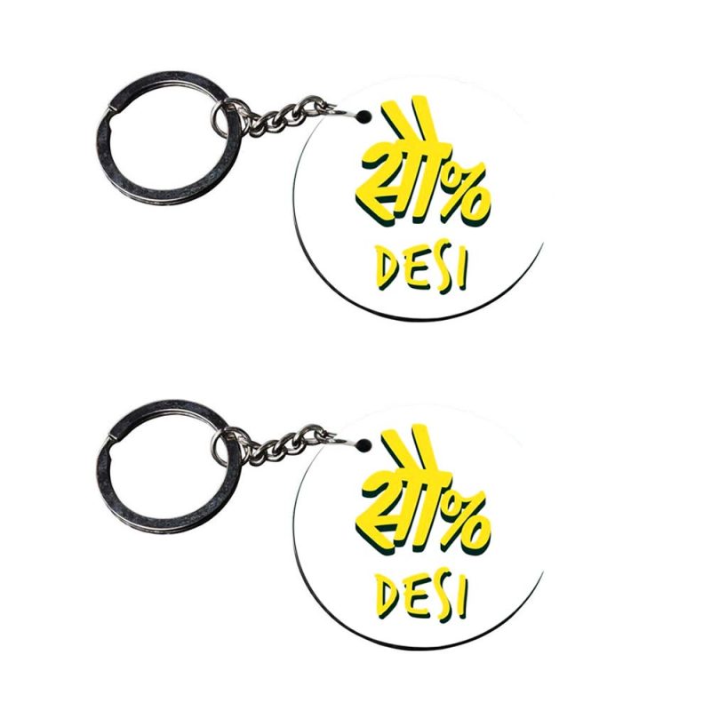 Custom Round Photo Keychain Set