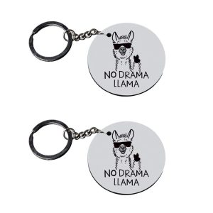 Crafty Worth llama home keys keychain for girls set of 2