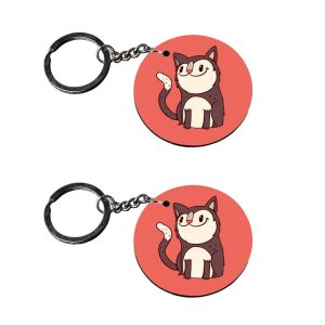Crafty Worth cat couples photo keychain set of 2