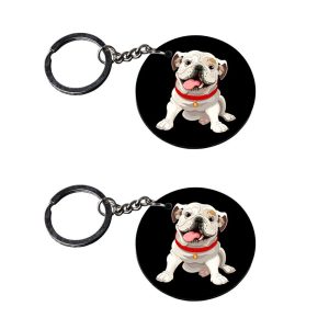 | dog keychain for girls | r keychain for bike customized keychain with photo Printed Wooden Keychain| Circle Shape Set of 2 