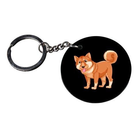Crafty Worth | puppy dogs keychain | keychain for home stylish Printed Wooden Keychains | Circle Shape Set of 2 keyrings 2×2 inch - alternate view