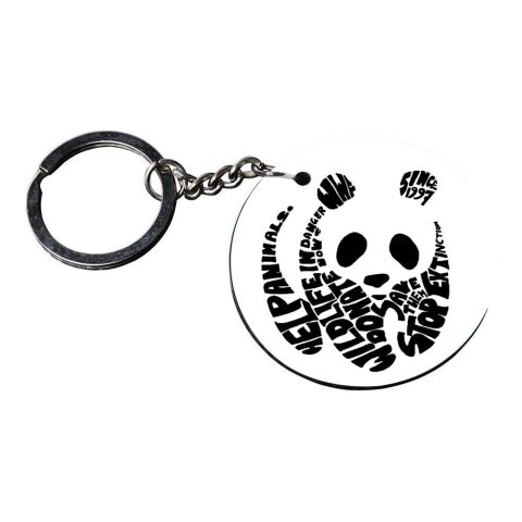 Crafty Worth | panda keychain for girls | 6 speed manual keychain customized keychain with photo Printed Wooden Keychain| Circle Shape Set of 2 keyrings 2×2 inch - alternate view