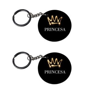 | princess keychain | j keychains for men customized keychain with photo Printed Wooden Keychain| Circle Shape Set of 2 keyri