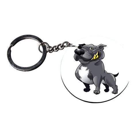 Crafty Worth | dog hook keychain | keychain for led Printed Wooden Keychains | Circle Shape Set of 2 keyrings 2×2 inch - alternate view