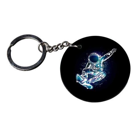 Crafty Worth | Space keychain | g keychain customized keychain with photo Printed Wooden Keychain| Circle Shape Set of 2 keyrings 2×2 inch - alternate view