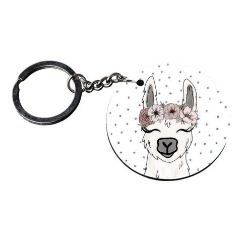 Crafty Worth | key chain for girls under 50 | keychain for girls under 100 customized keychain with photo Printed Wooden Keychain| Circle Shape Set of 2 keyrings 2×2 inch - alternate view