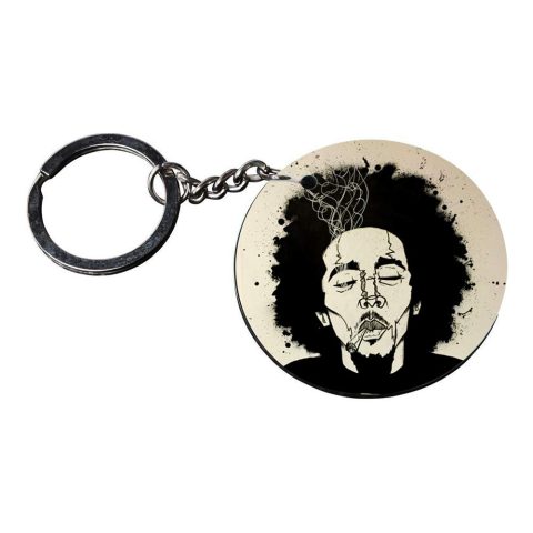 Crafty Worth | music star keychain | keychain opener customized keychain with photo Printed Wooden Keychain| Circle Shape Set of 2 keyrings 2×2 inch - alternate view