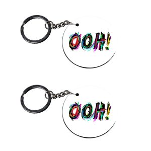 Crafty Worth quote photo keychain for girls set of 2