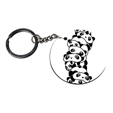Crafty Worth | hand keychains for girls | keychain 50 rupees customized keychain with photo Printed Wooden Keychain| Circle Shape Set of 2 keyrings 2×2 inch - alternate view