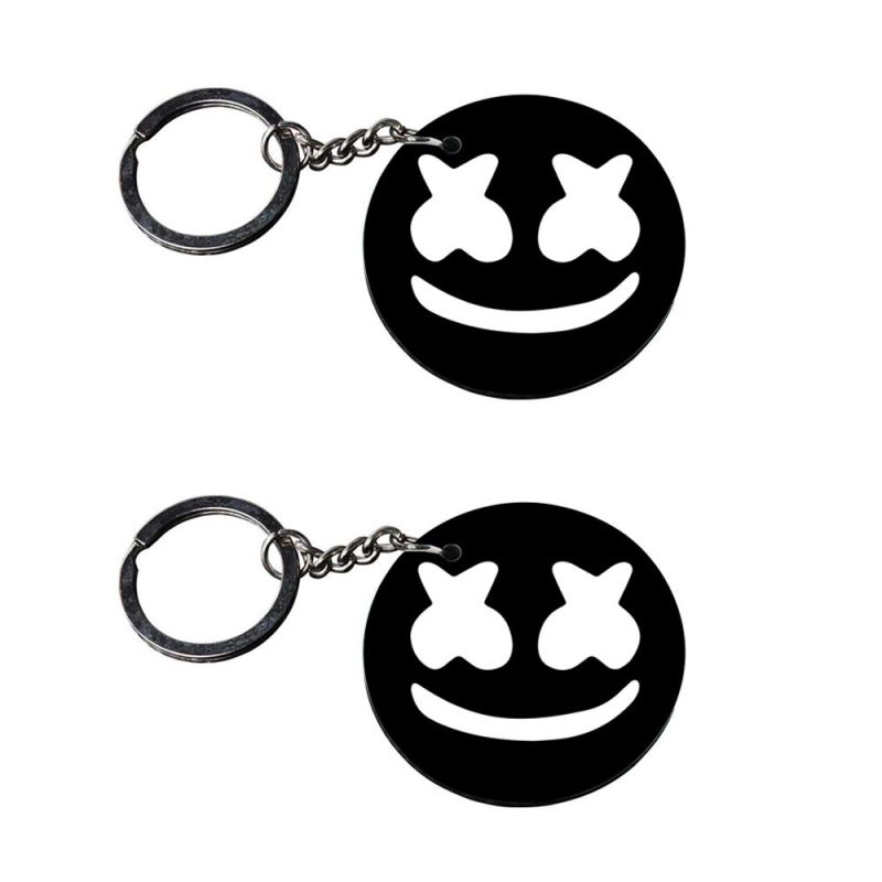 Marshmello DJ Face Round Keychain