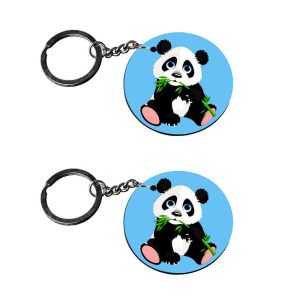 | panda keychain for girls | keychain 200 customized keychain with photo Printed Wooden Keychain| Circle Shape Set of 2 keyri