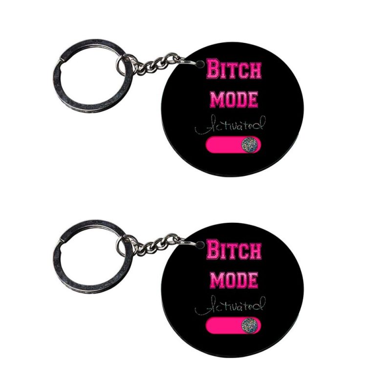 Round Personalized Quote Keychain