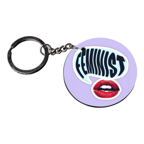Crafty Worth | keychain girls power | v keychain for girls customized keychain with photo Printed Wooden Keychain| Circle Shape Set of 2 keyrings 2×2 inch - alternate view