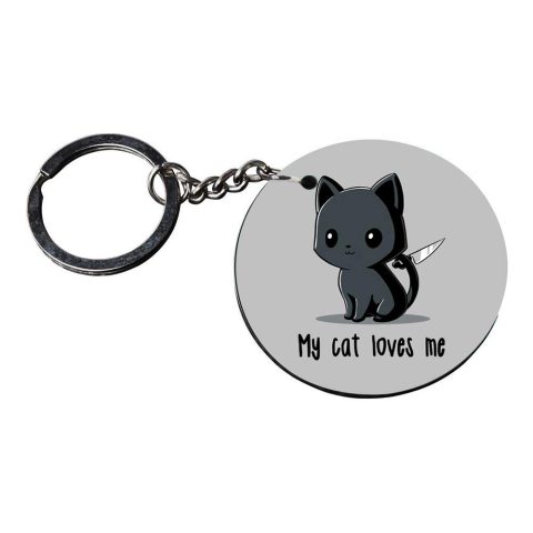 Crafty Worth | dog keychain cute | keychain for mom customized keychain with photo Printed Wooden Keychain| Circle Shape Set of 2 keyrings 2×2 inch - alternate view