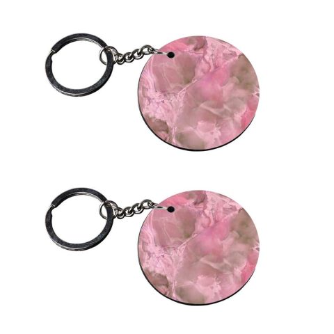 Crafty Worth | pink texture | keychain for zmr customized keychain with photo Printed Wooden Keychain| Circle Shape Set of 2 keyrings 2×2 inch