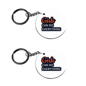 CraftyWorth | keychain for girls under 100 | keychain for bike customized keychain with photo Printed Wooden Keychain| Circle Shape Set of 2 keyrings 2x2 inch