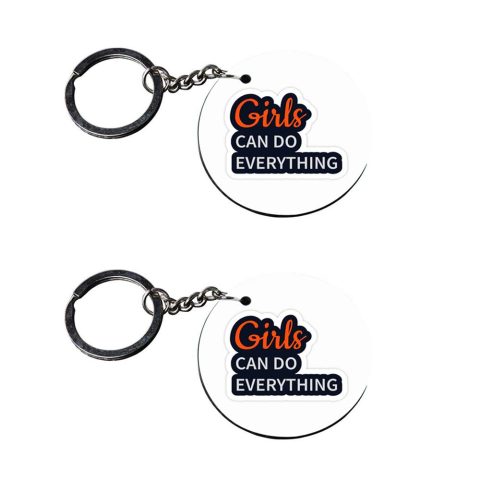 Crafty Worth | keychain for girls under 100 | keychain for bike customized keychain with photo Printed Wooden Keychain| Circle Shape Set of 2 keyrings 2×2 inch
