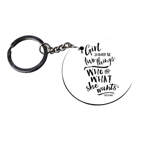 Crafty Worth | funny keychain | keychain for scooty for girls customized keychain with photo Printed Wooden Keychain| Circle Shape Set of 2 keyrings 2×2 inch - alternate view