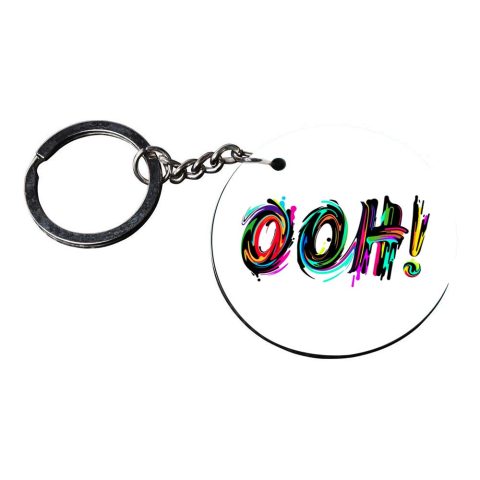 Crafty Worth | keychain quotes | Keychain for girls customized keychain with photo Printed Wooden Keychain| Circle Shape Set of 2 keyrings 2×2 inch - alternate view