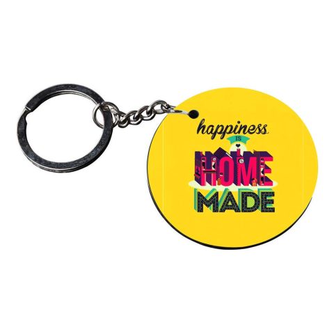 Crafty Worth | keychain for home | keychain for home key customized keychain with photo Printed Wooden Keychain| Circle Shape Set of 2 keyrings 2×2 inch - alternate view