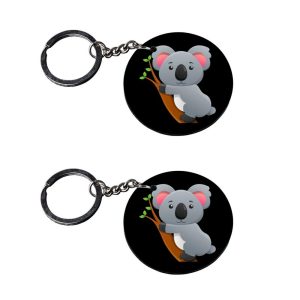 | pug dog keychain | keychain for men bike customized keychain with photo Printed Wooden Keychain| Circle Shape Set of 2 keyr