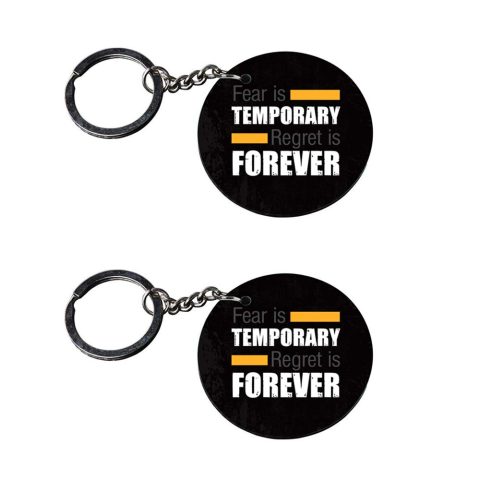 Crafty Worth | quotes keychains for boys | keychain for 30 customized keychain with photo Printed Wooden Keychain| Circle Shape Set of 2 keyrings 2×2 inch